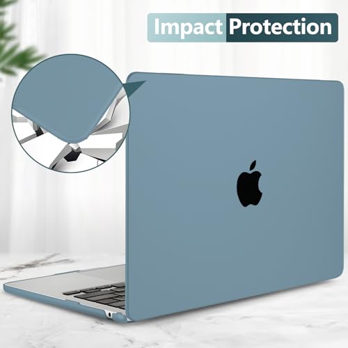 TWOLSKOO Compatible with MacBook Air 13 inch Case M5 2026 M4 2025 M3 M2 2024-2022 A3449 A3240 A3113 A2681, Plastic Hard Shell & Keyboard Cover & Screen Film for MacBook Air 13.6 inch, Matte Blue by TWOLSKOO - Used condition - Image 5