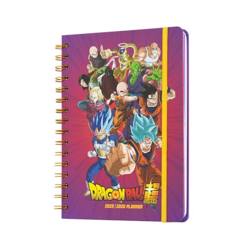 Grupo Erik: Diario Scuola 2025 2026 Dragon Ball, Agenda settimanale A5 12 mesi in spagnolo, 14,8x21 cm, Diario Dragon Ball 2025 2026, Agenda Dragon Ball, Weekly Planner 2025 2026