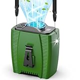 Multper Portable Waist Fan, 5-Speeds 16000RPM Powerful Airflow, 10000mAh Up to 40H Cooling, Rechargeable Personal Neck Fan, Wearable Belt Fan with LED Display, Flashlight for Travel, Camping, Jobsite