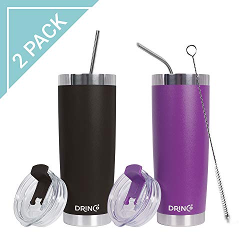 DRINCO - 20 oz Stainless Steel Tumbler | Double Walled Vacuum Insulated Mug