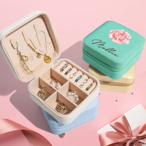 Party To Be Custom Name Jewelry Box With Birth Flower Personalized Jewelry Travel Case Organizer Bridesmaid Gifts Birthday Gifts For Women (Birth Flower Series 1) #TOP1