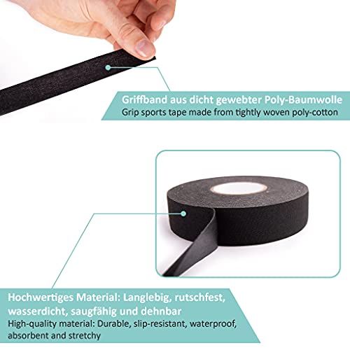 PULLUP & DIP Griffband Sport, Rutschfestes sowie selbstklebendes Overgrip Hockey-Tape, Anti-Rutsch Grip Band für Golf-, Tennis-, Badminton-, Hockey-Schläger sowie Klimmzugstangen - Image 4