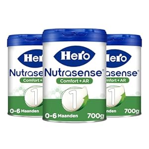 Hero Nutrasense Comfort+ AR Zuigelingenvoeding 1 (0-6 Maanden) – Flesvoeding – 3 x 700gr – Palmolievrij