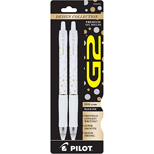 Pilot G2 Bolígrafo Gel Retráctil Punta Fina 0.7 mm Negro 2 unid.