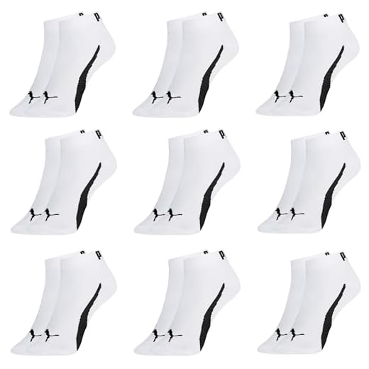 Puma Kit 9 Pares Meias Sapatilha Cano Curto Everyday Esportiva Masculino Adulto, 9 Branco/Preto, 39-43