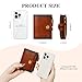 Blucoay Wallet Women,RFID Blocking Leather Womens Wallet Bifold Compact Card Holder Small Wallet for Women with Removable ID Window Brown