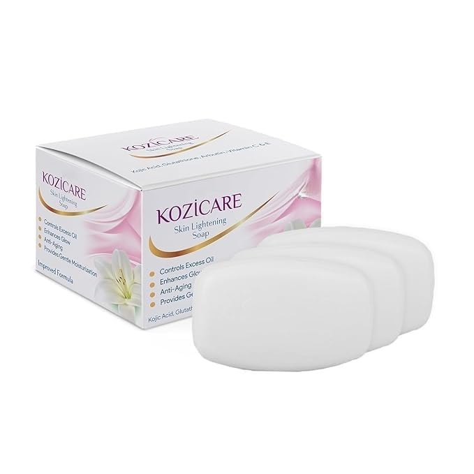 Kozi-care Kojic Acid Soap & Glutathione | Body Tan Removal Soap | for Men & Women | Remove Dark Spots | For Glowing Skin - Pack of 3