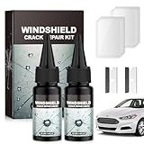 Yizemay 2 Stück Steinschlag Reparaturset Windschutzscheibe, Glas Reparatur Set Zur Reparatur Langer Rissen, Windschutzscheibe Reparaturset für Windschutzscheibe Reparaturset Löchern Rissen