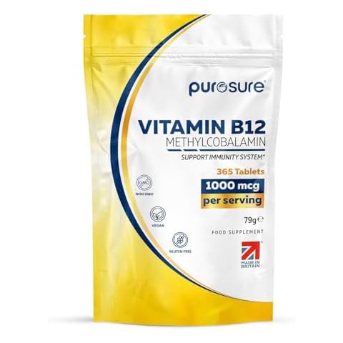 PuroSure Vitamin B12 1000µg Tablets for Energy Cover