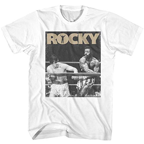 Rocky MGM Movie Italian Stallion Apollo Creed One Punch Adult T-Shirt Tee White
