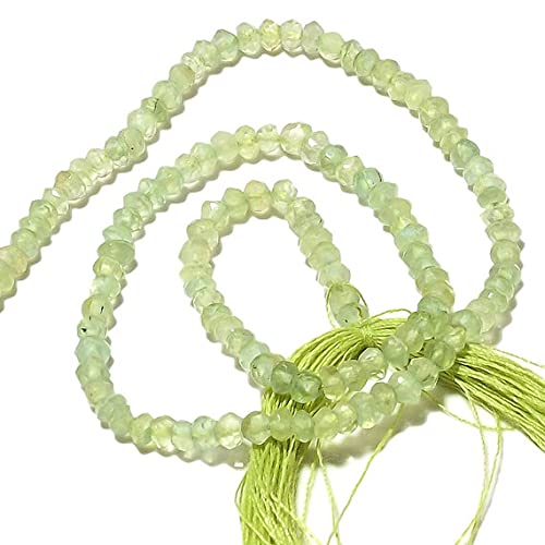 Perles de préhnite 3mm en fil pour créer des bijoux bohèmes chic