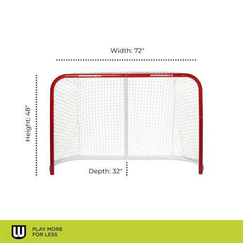 Winnwell Regulation Size Hockey Net - Indoor & Outdoor Heavy Duty Goal - Good for Street, Field & Rink (72\")