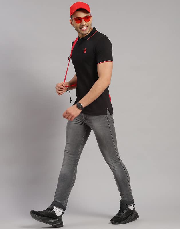 Image of ROCK.IT Men's Solid Slim Fit T-Shirt