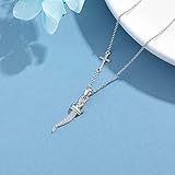 CUPENDA Italian Horn Necklace for Women Sterling Silver Cornicello Cross Pendant Necklace Amulet Good Luck Jewellery Gifts for Girls - Image 4