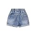 Fvzbovte Toddler Girls Soft Denim Shorts Boys Distressed Jeans Kids Summer Waist Ruffle Hem High Waisted(Blue,6 Years)
