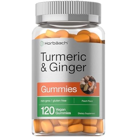 Turmeric and Ginger Gummies | Peach Flavor | by Horbaach Cover
