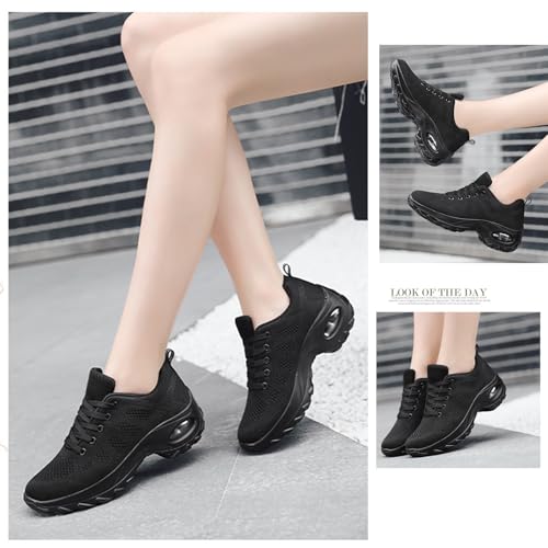 Women's Orthopedic Platform Walking Shoes Mesh Breathable Lace-Up Chunky Heel Non-Slip Casual Arch Support Walking Shoes Summer Work Sneakers3