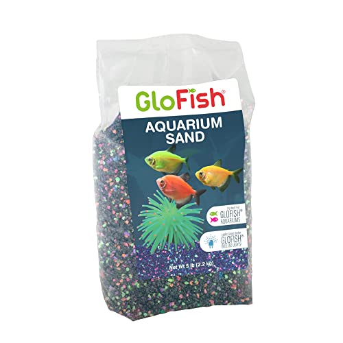 GloFish Black Aquarium Sand 5lb with Highlights (AQ-78485)