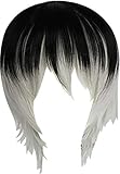 CUTEMUFFIN Cosplay wig for Kaneki Ken black to silver white