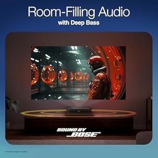 Epson Lifestudio Grand Ultra Short Throw Laser Projector, 4K PRO-UHD, Sound by Bose Technology and Epson Studio App, Built-in Google TV for Easy Streaming, Plus 3-Chip 3LCD Technology — Black