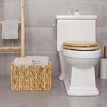 Scalloped Edge Magazine Basket Water Hyacinth Floor Magazine Holder Basket, Wicker Magazine Rack for Office & Waiting Room, Magazine File Holder for Mail, Newspapers, Books - Image 4
