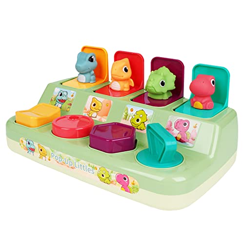 Image of Baby Pop Up Toy- Colorful Cause and Effect Toys for Babies 12 Months Montessori Toy Toddler Infant Toys- Cute Jungle Pop Up Baby Toy- Popup Dinosaur Toy for Early Learning, Playing and Development Toy
