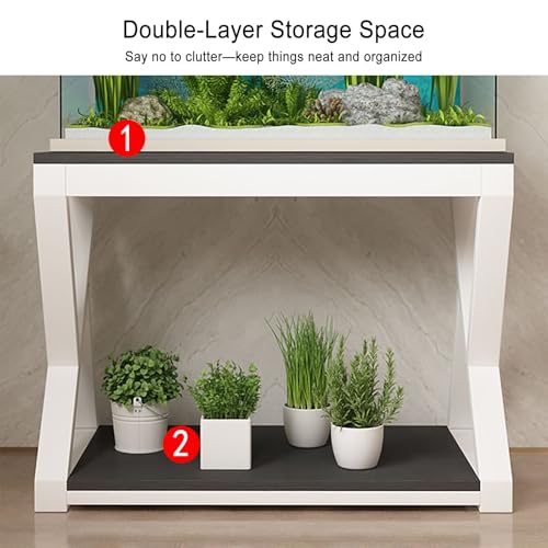Soporte metálico resistente para acuario de 2 niveles estable 3