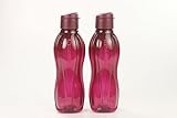 Original Tupperware TUPPERWARE To Go bordeauxrot (2) Eco Trinkflasche Klipverschluss EcoEasy 750ml 29637