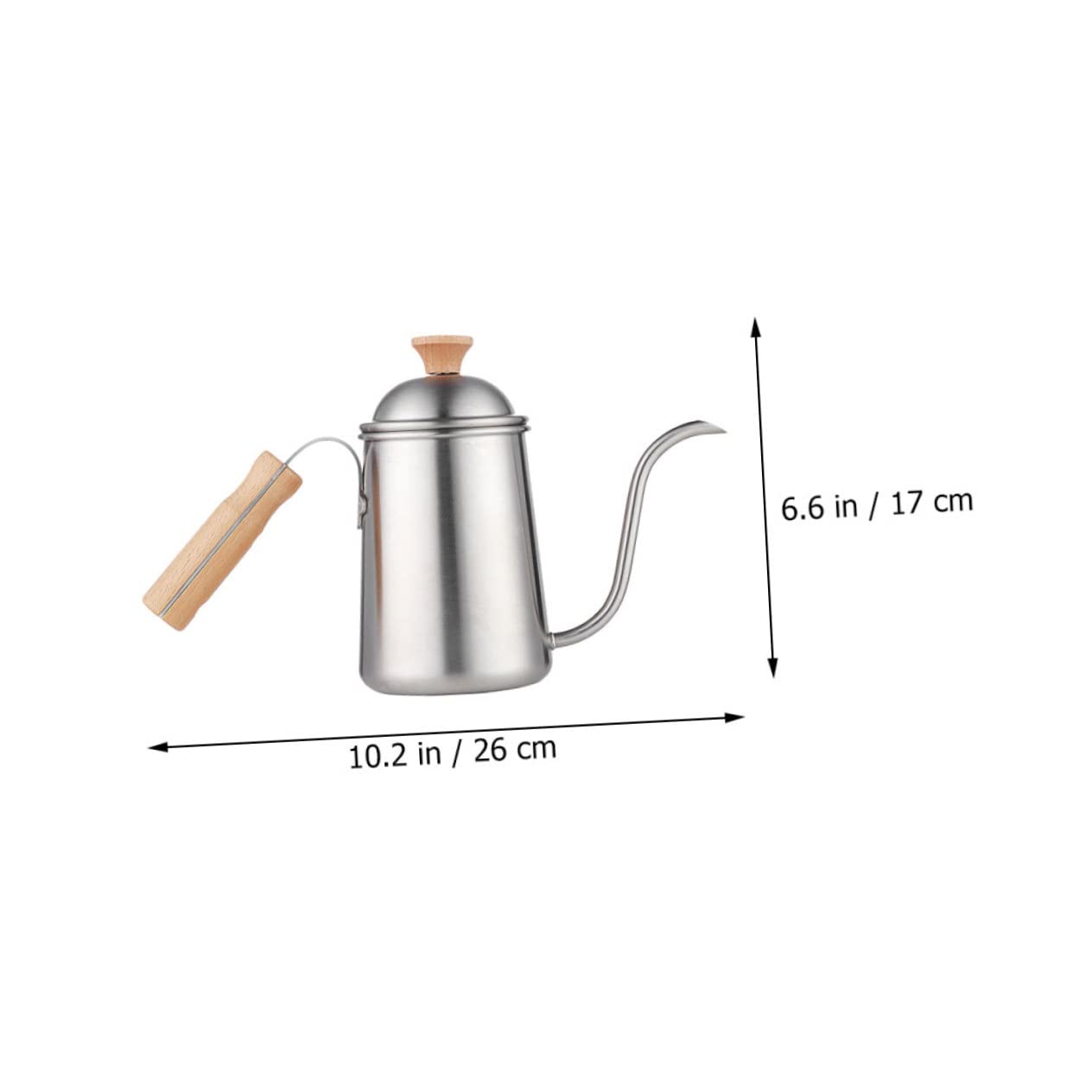Ciieeo Stainless Steel Long Spout Kettle with Comfortable Handle Outdoor Tea Pot for Camping Precise Water Control Material for Brewing Coffee and Tea