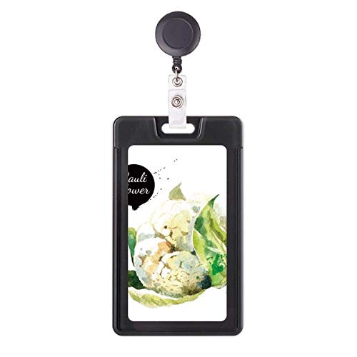 Porte-badge rétractable chou-fleur et légumes pour infirmière et bureau
