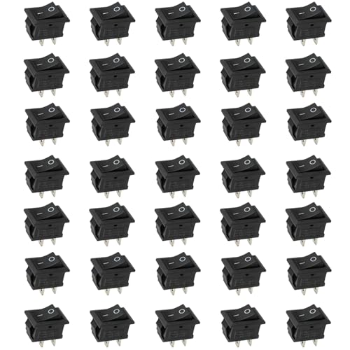 10x Mini Wippschalter KCD1-101 - Zweipolige Schalter Für Elektroprojekte