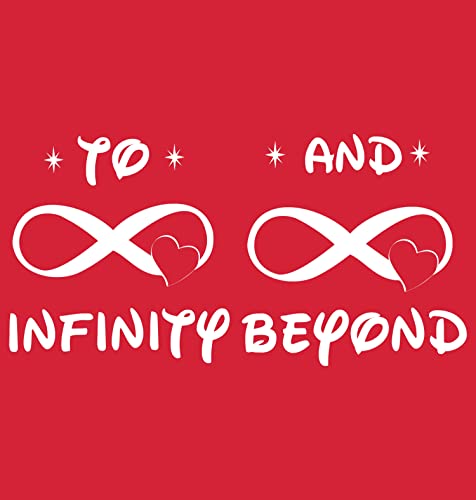 Image of Hangout Hub Men's & Women's Round Neck T-Shirt-To Infinity & Beyond-Pack of 2-Couple T-Shirts