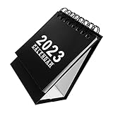 Toyvian 2023 Tischkalender Einfacher Studientisch Eigenständiger Studienplanungskalender Stehtischkalender aus Dickem Papier für Planung Und Organisation mit Registerkarten zum Verwalten