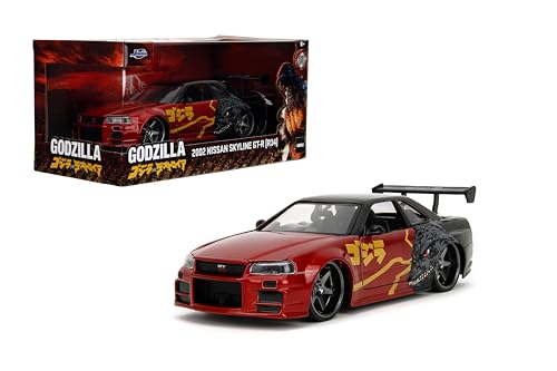 Image of Godzilla 1:24 2002 Nissan Skyline GT-R(R34) Die-Cast Car, Toys for Kids and Adults