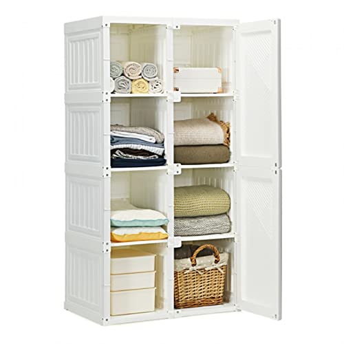 Organizers Foldable Armoire Wardrobe Closet With 8 Cubby Storage Closet Shelf Storage Bedroom Furniture Storage Cabinet #TOP6