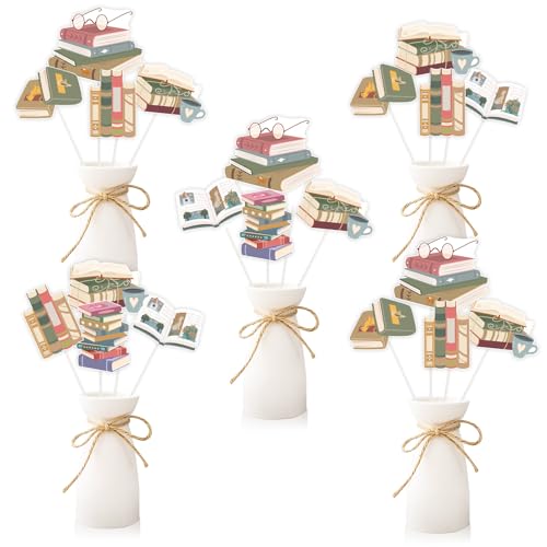 Cheereveal 24pcs Storybook Themed Centerpiece, Book Club Birthday Baby Shower Party Supplies, Storybook Themed Library School Classroom Home Party Decorations
