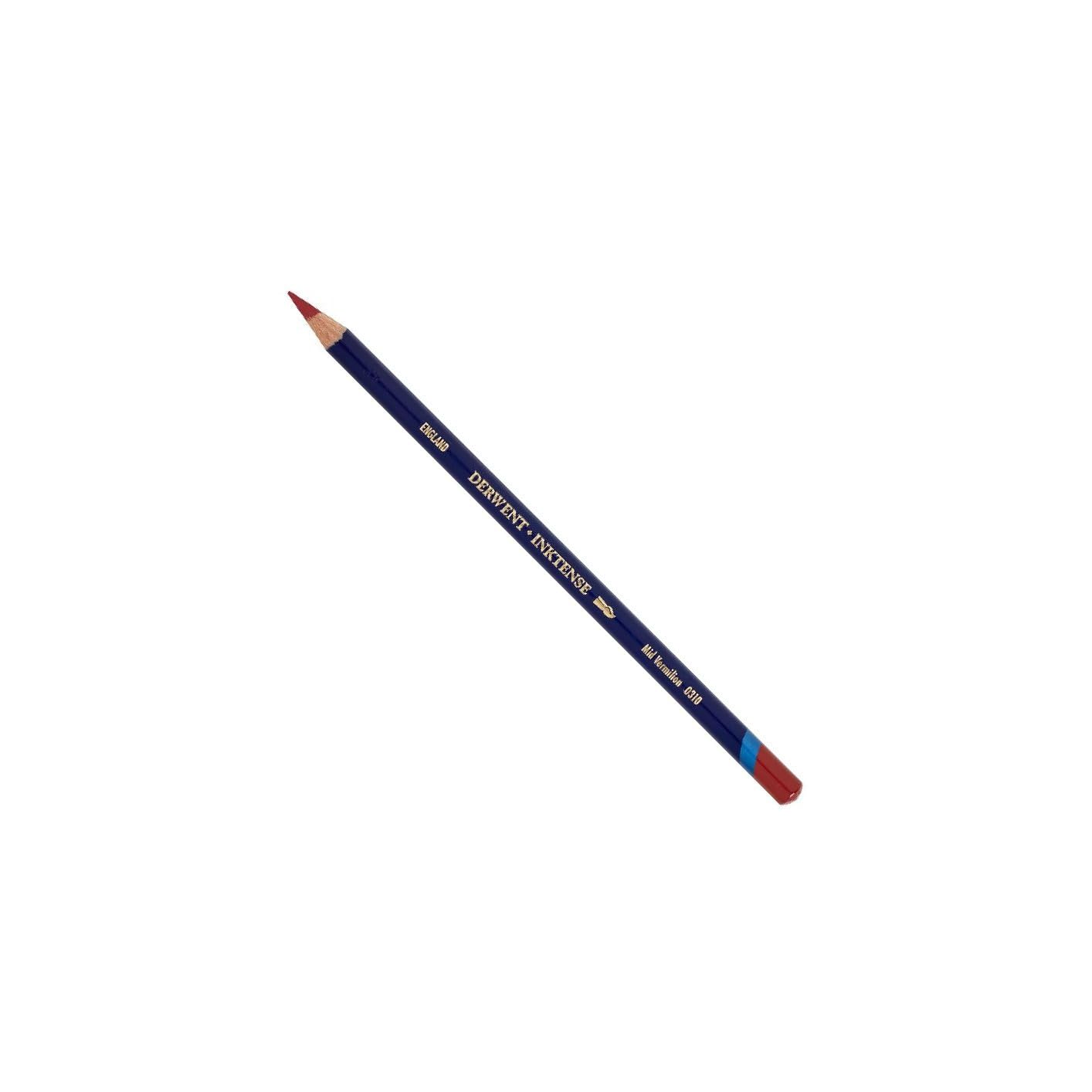 Derwent Inktense Permanent Watercolour Single Pencil, Mid Vermilion (0310), 4mm Premium Core Strength, Water-Soluble, Ideal for Drawing, Colouring & Painting on Paper & Fabric, Professional Quality (2301858) โ image 1