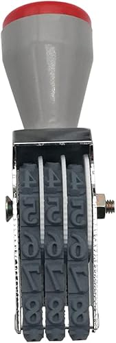 Miniatura 8 de Sello numérico de 3 dígitos, sello comercial, sellos de oficina, sello numérico de goma de dígitos ajustables sello numérico multifuncional creativo