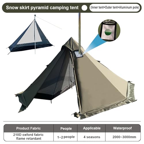 Carpa de Camping Ligera para 1 Persona 4 Estaciones Verde miniatura 2