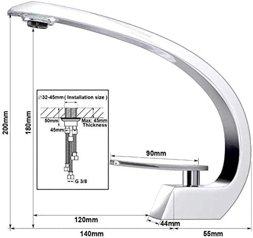 Grifo de baño de baja presión para optimizar el espacio moderno 5
