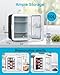 Antarctic Star Compact Mini Fridge, 10L Portable Small Refrigerator, 2.6 Gal Mini Fridge with AC/DC Adapters, Small Cosmetics Cooler for Beverage, Food, Makeup, Bedroom, Office, Dorm, Black