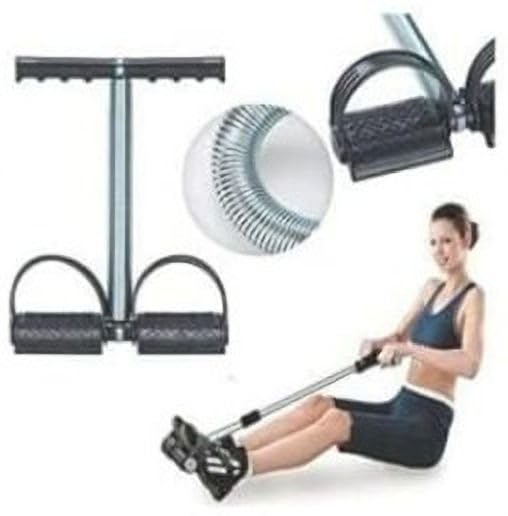 LCARNO Single Spring Tummy Waist Trimmer ab Exerciser Fitness Gym Equipment Ab Exerciser (Black)-image-4