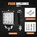 LITE-WAY 10PCS 4 Inch LED Light Pods, IP67, 5600LM LED Work Lights for Truck, Tractor,ATV,UTV, Boat, Driving Lamp Daytime Running Light Off-Road Lights