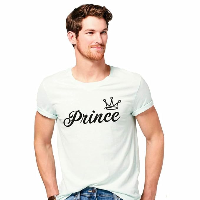 SSG Cotton Mens Tshirts Prince Printed White Color Tshirts