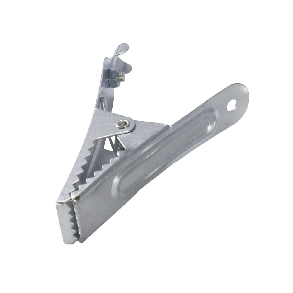 KafTon 10 Pack Electrical Crocodile Clips - Non-Insulated - 5 Amp - 50mm, 25 Amp - 75mm, 50 Amp - 95mm Clips - Mild Steel with Zinc Plating (50 Amp - 95mm)