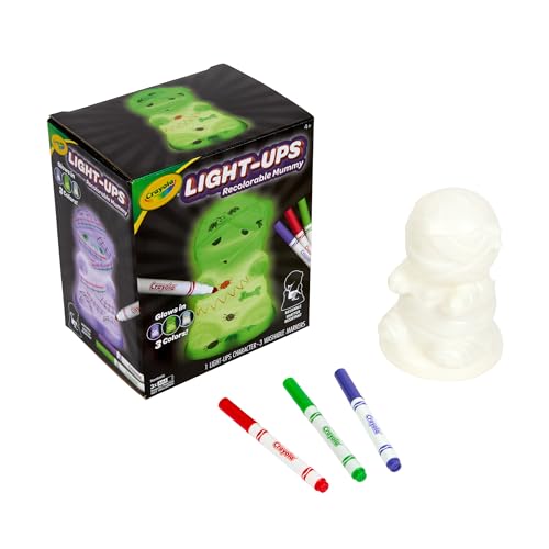 Crayola Light-Ups - Mummy, Reusable Halloween Craft Toy, Glow in The Dark Light Up Mummy, Cute Halloween Decor & Night Light, Gift for Kids, 5+