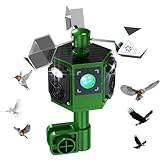 2026 Solar Ultrasonic Bird Repellent Devices Outdoor&Bird Scare Device with Reflective Bird Repeller-Woodpecker Deterrent Goose Deterrent Suitable for Outside Patio Balconies Garden Farm