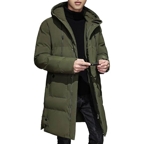 Maiyifu-GJ Men's Puffer Jacket Long Winter Parka Coats Windproof Thicken Hooded Quilted Padded Jackets Warm Outerwear2