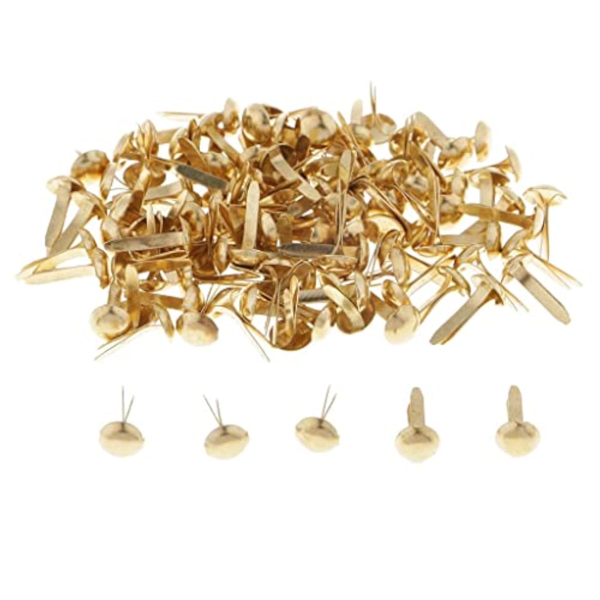200 Pieces Mini Metal Brads for Scrapbooking