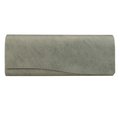 WANXIN Estojo de óculos portátil para óculos de leitura e óculos de sol pequenos, estojos de bolso resistentes, Cinza 12-636, M